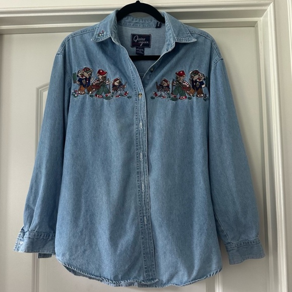 90s vintage denim shirt